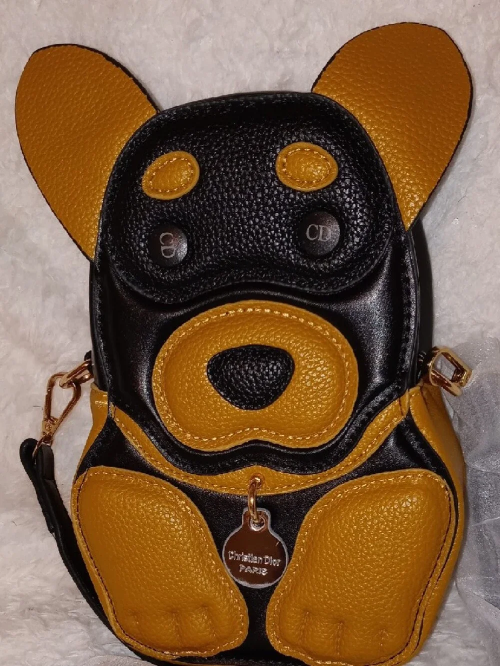 Christian Dior Black  Dog Crossbody Bag - Picture 3 of 12